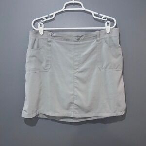 Riders by Lee On-the-Go Skort Womens 16M Gray Stretch Active Mini Skort